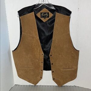 Scully Men's Tan real leather Vest